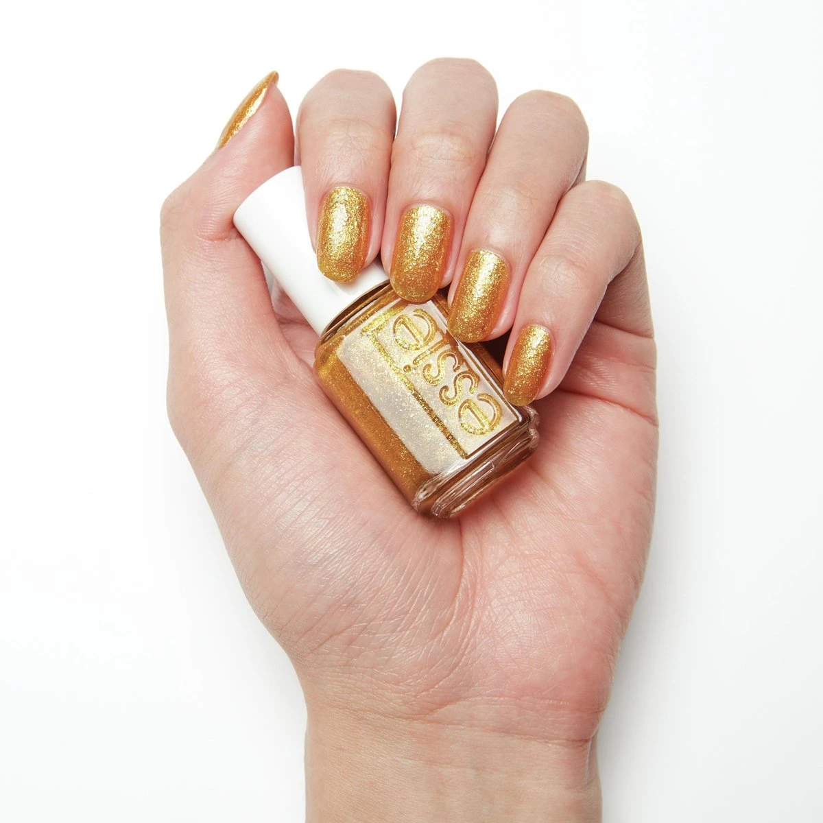 Essie Winter Collection Nagellak - 665 Caught On Tape - Gouden Glitter Nagellak 8 Essie Winter Collection Nagellak - 665 Caught On Tape - Gouden Glitter Nagellak - Afbeelding 8