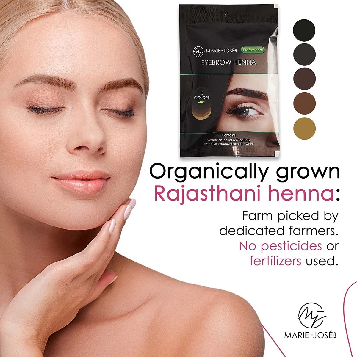 Henna Wenkbrauwverf 5 Kleuren | Henna Brows |Geschikt Voor Minstens 25 Toepassingen | Zelf Je Perfecte Kleur Samenstellen! 7 Henna Wenkbrauwverf 5 Kleuren | Henna Brows |Geschikt Voor Minstens 25 Toepassingen | Zelf Je Perfecte Kleur Samenstellen! - Afbeelding 7