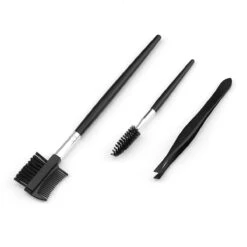 Wenkbrauw Trimmer Set - 8-delig – Met Epileer Pincet, 2x Wenkbrauw Schaartje, 2x Wenkbrauwmesje, Wenkbrauw Borstel, Wenkbrauwpotlood, Spoolie – In Stevige Etui - Zwart -Glam Make-up Verkoop 1200x1200 1968