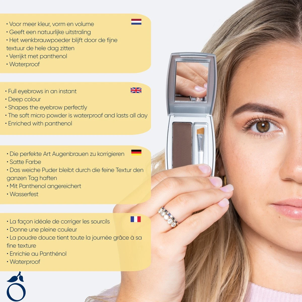 Herome Eye Care Wenkbrauw Poeder Zwart - Compact Brow Powder Nearly Black - Waterproof Verrijkt Met Panthenol - Volumineuze Wenkbrauwen In Een Handomdraai 7 Herome Eye Care Wenkbrauw Poeder Zwart - Compact Brow Powder Nearly Black - Waterproof Verrijkt Met Panthenol - Volumineuze Wenkbrauwen In Een Handomdraai - Afbeelding 7