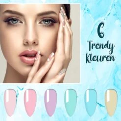 Luneya Gellak - Vivid Vibes Edition - 6-Delige Gellak Starterspakket - Gel Nagellak -Glam Make-up Verkoop 1200x1200 216