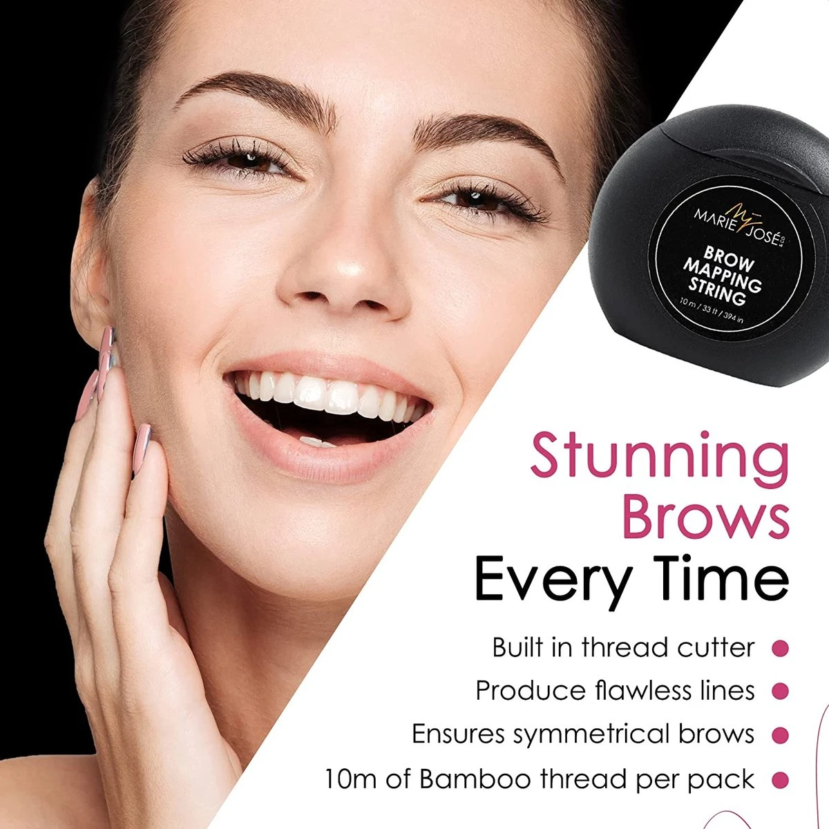 Marie-José & Co - Brow Mapping String - Voor Henna Brows & Microblading - Kleur Draad: Wit - 1 X 10M - Voldoende Voor 50 Toepassingen 5 Marie-José & Co - Brow Mapping String - Voor Henna Brows & Microblading - Kleur Draad: Wit - 1 X 10M - Voldoende Voor 50 Toepassingen - Afbeelding 5