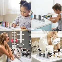 Make Up Organizer - Grijs - Make Up Holder - Kwasten Organizer - Make Up Houder - Nagellak/Lipstick Organizer - Lippenstift Houder - Siliconen -Glam Make-up Verkoop 1200x1200 2178