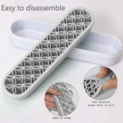 Make Up Organizer - Grijs - Make Up Holder - Kwasten Organizer - Make Up Houder - Nagellak/Lipstick Organizer - Lippenstift Houder - Siliconen -Glam Make-up Verkoop 1200x1200 2179