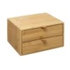 Five® Bamboe Bakjes Met 2 Lades - Hout - Duurzaam - 2 Lades (25 X 14,5 X 20)