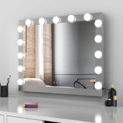 Hollywood Spiegel Met Led Verlichting | Zilver | VIVO Make Up Spiegel | 70*54cm | Spiegel Voor Kaptafel -Glam Make-up Verkoop 1200x1200 2206