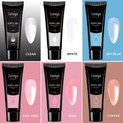 Luneya Polygel Kit - Sunrise Edition - 6 Kleuren - Polygel Nagels Starterspakket - Tasje - Incl. UV LED Lamp -Glam Make-up Verkoop 1200x1200 222