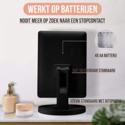 Strex Make Up Spiegel Met LED Verlichting - 3 Verlichtingsmodus - 1/10x Vergroting - 360° Verstelbaar -Glam Make-up Verkoop 1200x1200 2235