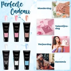 Luneya Polygel Kit - Sunrise Edition - 6 Kleuren - Polygel Nagels Starterspakket - Tasje - Incl. UV LED Lamp -Glam Make-up Verkoop 1200x1200 224