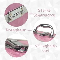 Make Up Koffer Meisjes En Dames Roze - Make Up Organizer Met Spiegel - Cosmetica Koffer - Beautycase Koffer -Glam Make-up Verkoop 1200x1200 2245