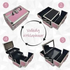 Make Up Koffer Meisjes En Dames Roze - Make Up Organizer Met Spiegel - Cosmetica Koffer - Beautycase Koffer -Glam Make-up Verkoop 1200x1200 2246