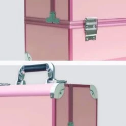 Confibel Cosmetica Koffer - Make Up Koffer Uitklapbaar - 5 Opbergbakken Make-up Koffer - Beautycase/Visagiekoffer /Cosmeticakoffer /Beautycase/ Nagelstylistekoffer - Roze -Glam Make-up Verkoop 1200x1200 2252