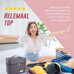 Make Up Koffer En Organizer - Beautycase Met Spiegel - Dames - Cosmetica En Visagie - Zwart -Glam Make-up Verkoop 1200x1200 2266