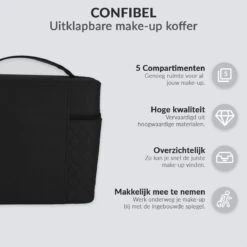 Confibel Make Up Koffer - Uitklapbaar - 5 Opbergbakken - Met Spiegel - Zwart 18 Confibel Make Up Koffer - Uitklapbaar - 5 Opbergbakken - Met Spiegel - Zwart -Glam Make-up Verkoop 1200x1200 2320