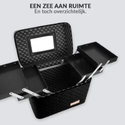Confibel Make Up Koffer - Uitklapbaar - 5 Opbergbakken - Met Spiegel - Zwart 24 Confibel Make Up Koffer - Uitklapbaar - 5 Opbergbakken - Met Spiegel - Zwart -Glam Make-up Verkoop 1200x1200 2324