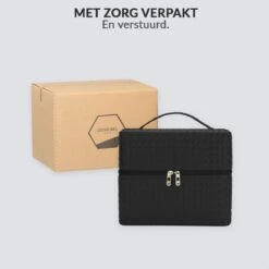 Confibel Make Up Koffer - Uitklapbaar - 5 Opbergbakken - Met Spiegel - Zwart 29 Confibel Make Up Koffer - Uitklapbaar - 5 Opbergbakken - Met Spiegel - Zwart -Glam Make-up Verkoop 1200x1200 2327