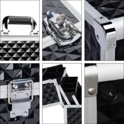 Make-upkoffer, Kapperskoffer, Cosmeticakoffer, Lege Nagelkoffer, Multikoffer, Afsluitbaar Voor Nageldesign/massageolie/fotoapparatuur, 34,7 X 22,2 X 25 Cm HMTM-YAHEE-411176 -Glam Make-up Verkoop 1200x1200 2348