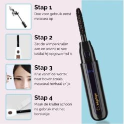 3-Delige Elektrische Wimperkruller Set – Incl. Wimperserum & Wimperborstel – Wimperlifting Set – Lash Lift – Lange, Gekrulde En Volle Wimpers – Eyelash Curler -Glam Make-up Verkoop 1200x1200 2407