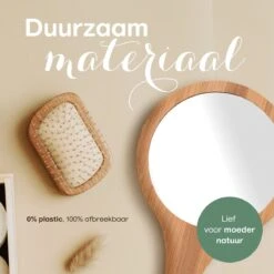 Bamboe Handspiegel Met Handvat - 15 Cm - Make Up Spiegel / Scheerspiegel / Kappersspiegel - 150 Gram - Kapper -Glam Make-up Verkoop 1200x1200 2428