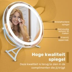 Great's® Make Up Spiegel Met LED Verlichting- ⌀ 40cm - Visagie Spiegel Rond - Extra Close Up Spiegeltje 10x - Wit 10 Great's® Make Up Spiegel Met LED Verlichting- ⌀ 40cm - Visagie Spiegel Rond - Extra Close Up Spiegeltje 10x - Wit -Glam Make-up Verkoop 1200x1200 2433