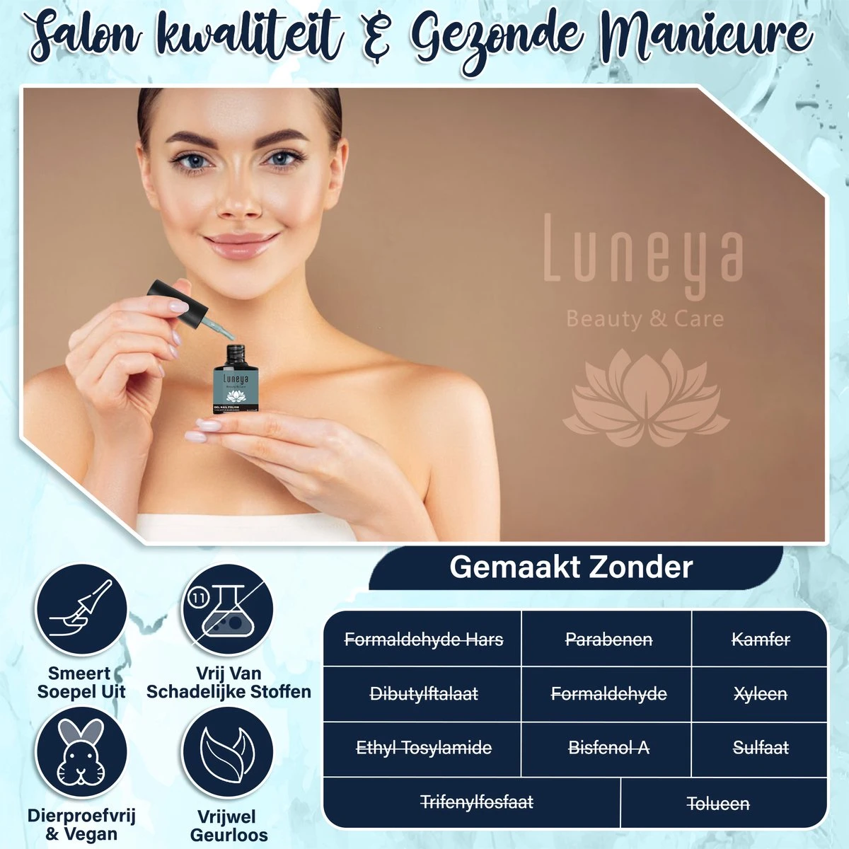 Luneya Gellak - Hidden Blossom Edition - 6-Delige Gellak Starterspakket - Gel Nagellak 5 Luneya Gellak - Hidden Blossom Edition - 6-Delige Gellak Starterspakket - Gel Nagellak - Afbeelding 5