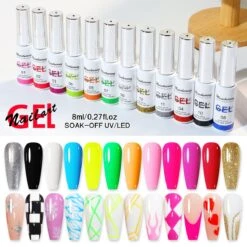Nail Art Gel - Fine Liner Gel - 12 Stuks - UV/LED Gel - Gellak - Nagel Gellak - UV/LED Lamp - UV/LED Nageldroger - Gelnagels - Nepnagels - Acrylnagels - Tekenpenseel Nagels - Professioneel - Hoge Kwaliteit -Glam Make-up Verkoop 1200x1200 26
