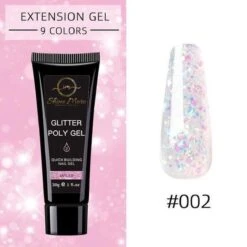 Shinemore ® Poly Gel Kit - Gellak Starters Pakket Incl. UV Nageldroger - 3 Kleuren Polygel - Nageltips - Top & Base Coat - Nageldroger - Poly Acryl Nagels - Polygel Set - White Glitter , Pink Glitter , Blue Glitter -Glam Make-up Verkoop 1200x1200 264