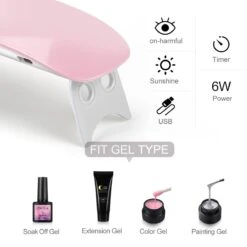 Royala C - Gellak Starterspakket + Inclusief Portable UV LED Lamp + Met 6 Verschillende Gellak Kleuren - Gellak Lamp – Gellac Set - Alle Benodigdheden In Eén -Glam Make-up Verkoop 1200x1200 322