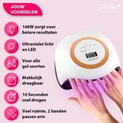 Seidon© Nageldroger 168W - LED Lamp Nagels - Gellak Lamp - UV Lamp Gelnagels -Glam Make-up Verkoop 1200x1200 371