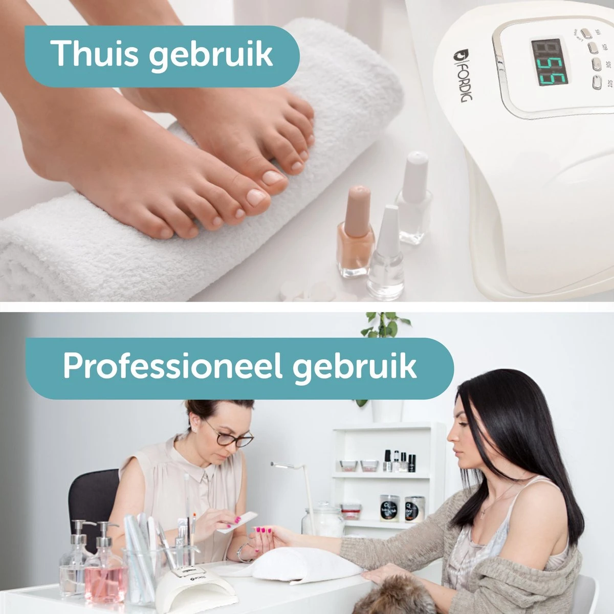 ForDig 80W Professionele Nageldroger Voor Gel Nagels - Nagellak Droger Met UV LED Lamp En Timer Voor Gelnagels - Nageldrogerlamp Met 45 LED Lampjes Voor Nagel Gellak - Geschikt Voor Manicure En Pedicure - Nagellakdroger Hard Gelpolish Builder 6 ForDig 80W Professionele Nageldroger Voor Gel Nagels - Nagellak Droger Met UV LED Lamp En Timer Voor Gelnagels - Nageldrogerlamp Met 45 LED Lampjes Voor Nagel Gellak - Geschikt Voor Manicure En Pedicure - Nagellakdroger Hard Gelpolish Builder - Afbeelding 6