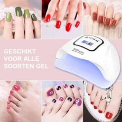 Merkloos Krachtige - 150 Watt UV LED Lamp Nagels - 45 Leds Nagellamp - Wit -Glam Make-up Verkoop 1200x1200 413