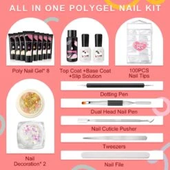 Merkloos Nepnagels - Polygel Set - 8 Kleuren - Nagels Set - Polygel Starter Set - Nagelverlenging Gel Kit - Voor Beginners - Voor DIY Salon Art Nagels 14 Merkloos Nepnagels - Polygel Set - 8 Kleuren - Nagels Set - Polygel Starter Set - Nagelverlenging Gel Kit - Voor Beginners - Voor DIY Salon Art Nagels -Glam Make-up Verkoop 1200x1200 450