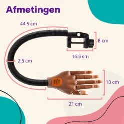 Merkloos Oefenhand Voor Nagels - Nailtrainer - Nagel Oefenhand - Compleet Acryl Nagels Starterpakket -Glam Make-up Verkoop 1200x1200 576