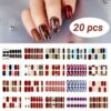 GUAPÀ® Nagelstickers & Nail Wraps - Nagelstickers Hartjes En Vormpjes - Nail Art - Nagel Folie - Diverse Kleuren Nail Wrap - 20 Vellen Nagelstickers