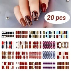 GUAPÀ® Nagelstickers & Nail Wraps - Nagelstickers Hartjes En Vormpjes - Nail Art - Nagel Folie - Diverse Kleuren Nail Wrap - 20 Vellen Nagelstickers