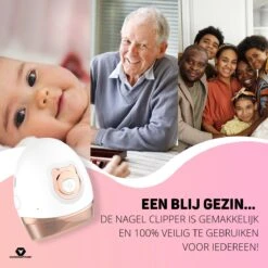 Vulpes BeautyCare® Elektrische Nagelknipper - Nagelschaar Met Opvangbakje – Veilige Nagelschaar Voor Baby’s, Kinderen, Volwassenen En Ouderen - Draadloos En Geruisloos – USB-Oplaadbaar – Rosé / Wit -Glam Make-up Verkoop 1200x1200 664