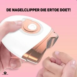 Vulpes BeautyCare® Elektrische Nagelknipper - Nagelschaar Met Opvangbakje – Veilige Nagelschaar Voor Baby’s, Kinderen, Volwassenen En Ouderen - Draadloos En Geruisloos – USB-Oplaadbaar – Rosé / Wit -Glam Make-up Verkoop 1200x1200 668