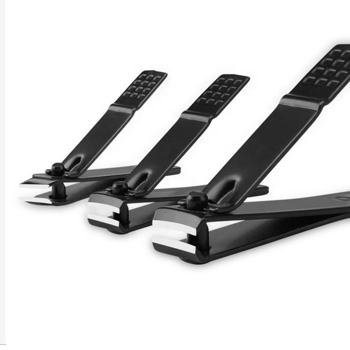 XYZ Goods - Set Van 3 Zwarte Nagelknippers - Tegen Kalknagel - Teennagelknipper - Nagelschaar - Nageltang - Anti-Slip - Verschillende Maten 2 XYZ Goods - Set Van 3 Zwarte Nagelknippers - Tegen Kalknagel - Teennagelknipper - Nagelschaar - Nageltang - Anti-Slip - Verschillende Maten - Afbeelding 2