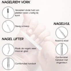 Thumbs Up 6-Delige Nagel Set - Ingegroeide Teennagel - Nageltang Met Bufferveer- Teennagelknipper - Nagelknipper Set - Zilver -Glam Make-up Verkoop 1200x1200 713