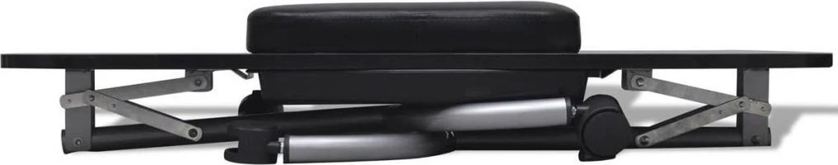 VidaXL Manicuretafel Inklapbaar Met Wieltjes Zwart 4 VidaXL Manicuretafel Inklapbaar Met Wieltjes Zwart - Afbeelding 4