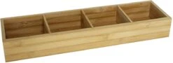 Gerim - Make-up Sorteer Organizer 4-vaks Bakje 44 X 10 X 6 Cm Bamboe -Glam Make-up Verkoop 1200x438