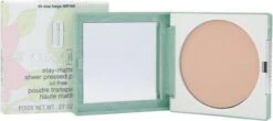 Clinique Stay-Matte Sheer Pressed Powder - 03 Stay Beige - 7,6 G -Glam Make-up Verkoop 1200x533