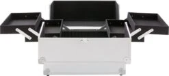 AREBOS Cosmetica Koffer - Beauty Case - Cosmetica Trolley - 15 L - Zilber -Glam Make-up Verkoop 1200x540 3
