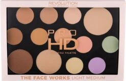 Makeup Revolution HD Pro Palette The Works - Light/Medium 7 Makeup Revolution HD Pro Palette The Works - Light/Medium -Glam Make-up Verkoop 1200x778 1