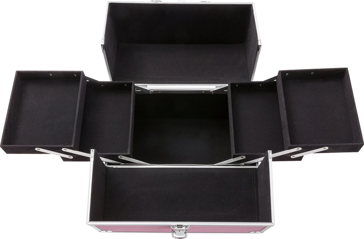 AREBOS Cosmeticakoffer Beauty Case Multikoffer 15 L Roze 5 AREBOS Cosmeticakoffer Beauty Case Multikoffer 15 L Roze - Afbeelding 5