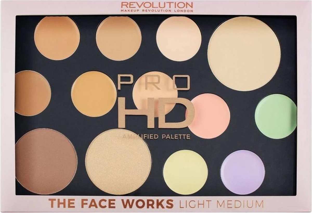 Makeup Revolution HD Pro Palette The Works - Light/Medium 1 Makeup Revolution HD Pro Palette The Works - Light/Medium