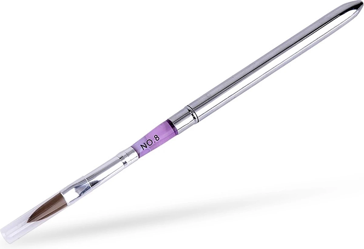 Merkloos Kwalitatieve Acryl Penseel - Nageldecoratie Pen - #8 Pink Diamond 1 Merkloos Kwalitatieve Acryl Penseel - Nageldecoratie Pen - #8 Pink Diamond