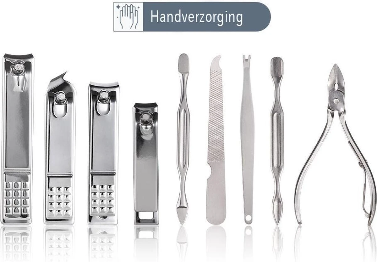 NCPS Professionele Manicure Set / Pedicure Set | 26-Delig | Opbergetui | Reisset | Nagelschaar | Nagelknipper | Nagelverzorging | Voor Mannen En Vrouwen | Zwart 5 NCPS Professionele Manicure Set / Pedicure Set | 26-Delig | Opbergetui | Reisset | Nagelschaar | Nagelknipper | Nagelverzorging | Voor Mannen En Vrouwen | Zwart - Afbeelding 5