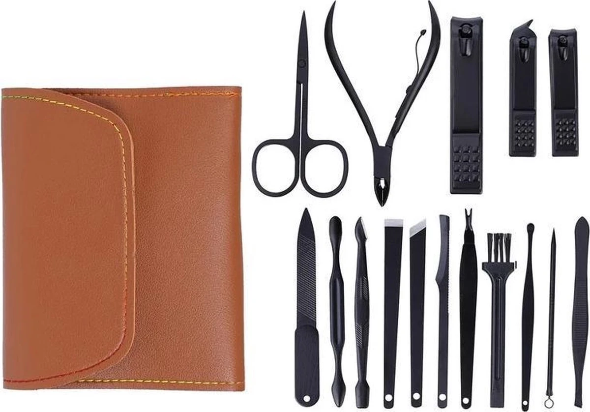 16 Delig Manicure Set Met Gezichtsmasker- Nagelset -Nagelvijl - Nagelknipper- Nagelschaar - Pincet- Manicureset Met Luxe Etui Voor Nagel 10 16 Delig Manicure Set Met Gezichtsmasker- Nagelset -Nagelvijl - Nagelknipper- Nagelschaar - Pincet- Manicureset Met Luxe Etui Voor Nagel - Afbeelding 10