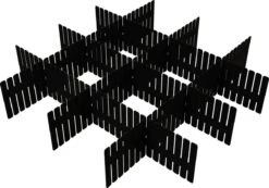 Waal® Lade Organizer - Lade Verdeler - 6 Stuks - Zwart